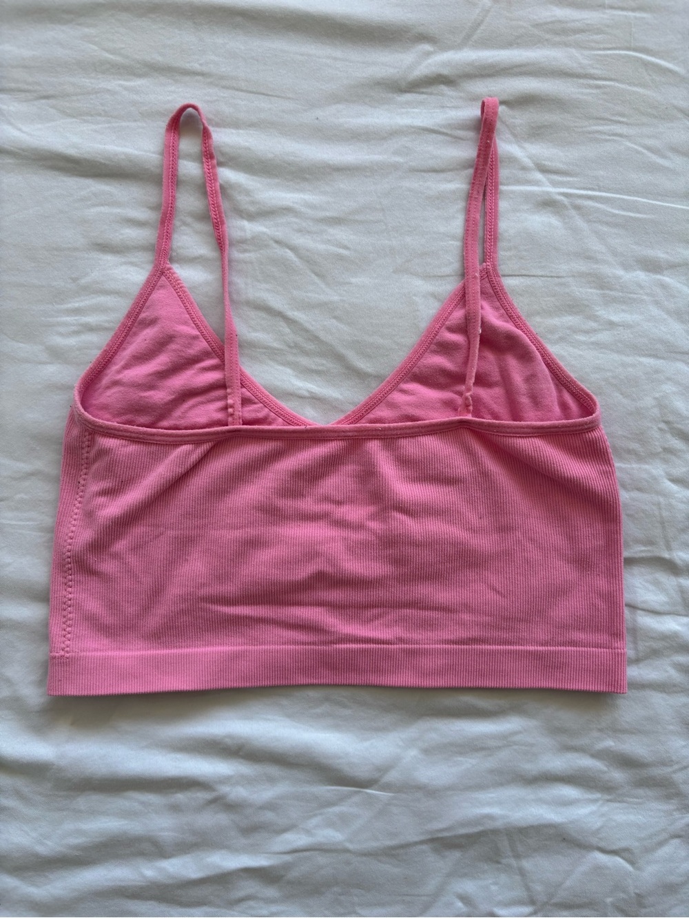 Garage Pink Ribbed Cropped Cami - Picture 3 of 4